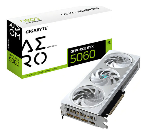 Placa de video gigabyte rtx 5060 aero oc 8gb gddr7 128bits