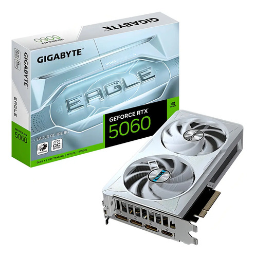 Placa de video gigabyte rtx 5060 eagle ice oc 8gb gdrr7 128b