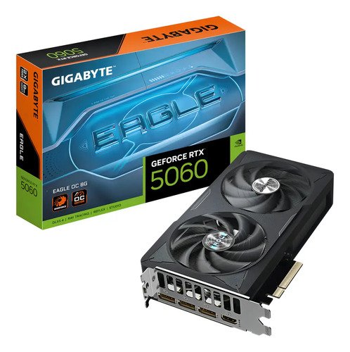 Placa de video gigabyte rtx 5060 eagle oc 8gb gddr7 128bits