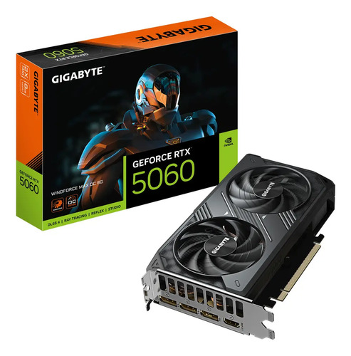 Placa de video gigabyte rtx 5060 windforce max oc 8gb gddr7