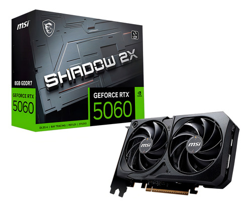 Placa de video msi geforce rtx 5060 shadow 2x oc 8gb gddr7 1 1