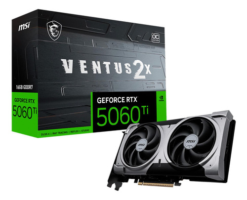 Placa de video msi geforce rtx 5060 ti ventus 2x oc black pl