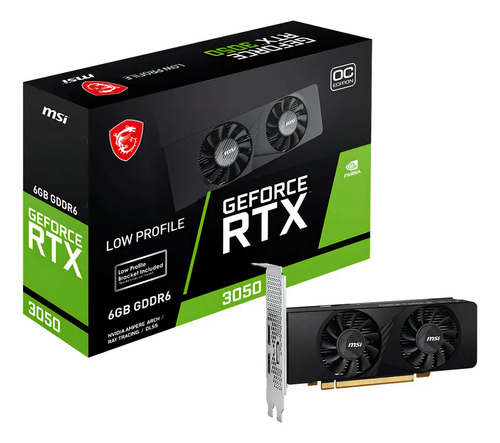 Placa de video msi geforce rtx3050 lp 6gb 96b gddr6 oc