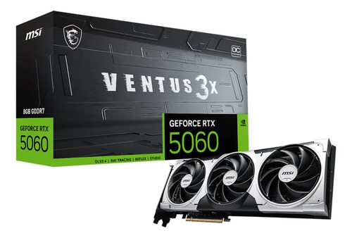 Placa de video msi rtx 5060 8gb gddr7 128 bits ventus 3x oc