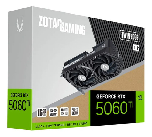 Placa de video zotac geforce rtx 5060 ti 16gb twin edge oc