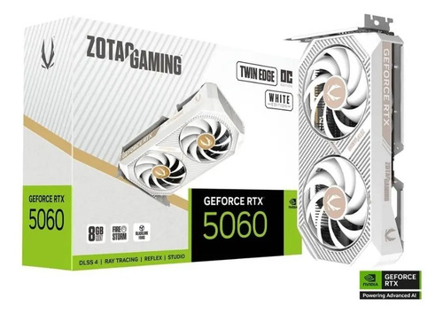 Placa de video zotac nvidia rtx 5060 oc 8gb gddr6 branco