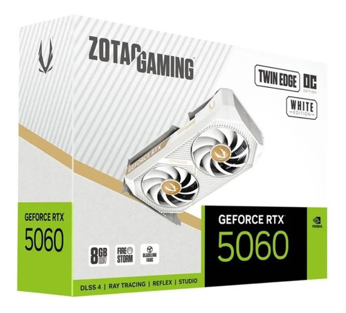 Placa De Vídeo Zotac Nvidia Rtx 5060 Oc 8gb Gddr6 Branco