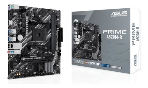 Placa mae asus prime a520m r am4 ddr4 m2 chipset a520 hdmi p