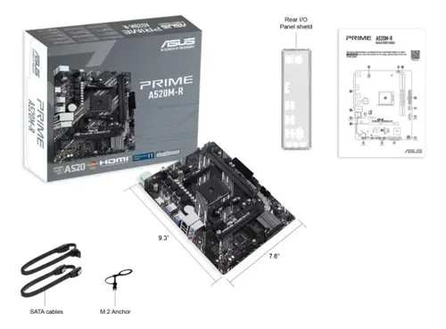 Placa Mãe Asus Prime A520m-r Am4 Ddr4 Micro-atx
