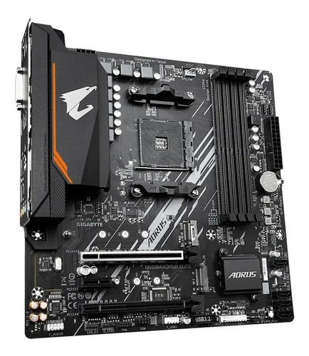 Placa Mae Gigabyte B550m Aorus Elite Am4 Ddr4 Hdmi M-atx Cor Preto