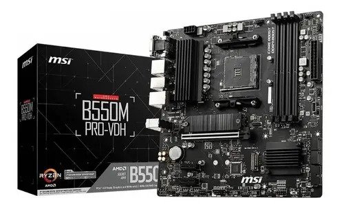 Placa mae msi b550m pro vdh am4 hdmi vga dport