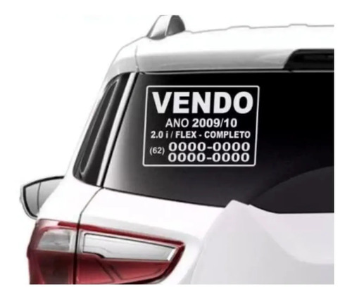Placa vende se veiculo vendo carro adesivos