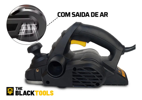 Plaina Elétrica Manual Para Madeira Bfp780 The Black Tools 780w 16500rpm