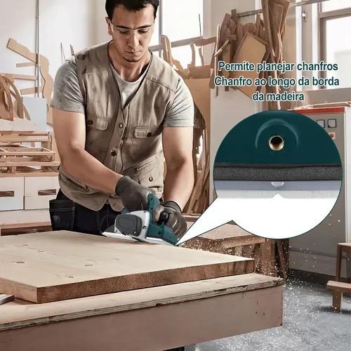 Plaina Elétrica Manual Profissional 1500w 2 Lâminas Dobevi