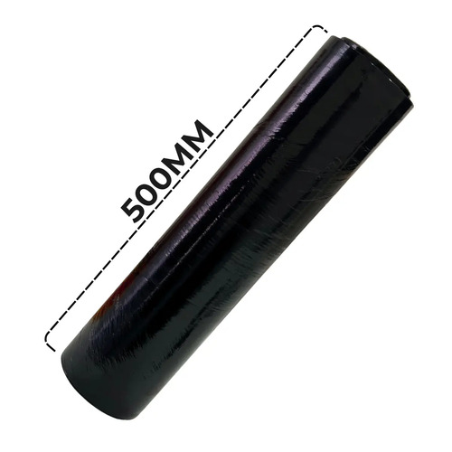 Plastico filme stretch 50x220m 25kg preto embalagem acesso b