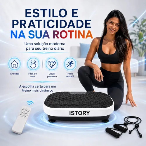 Plataforma Vibratória 199 Níveis Controle Remoto Bluetooth