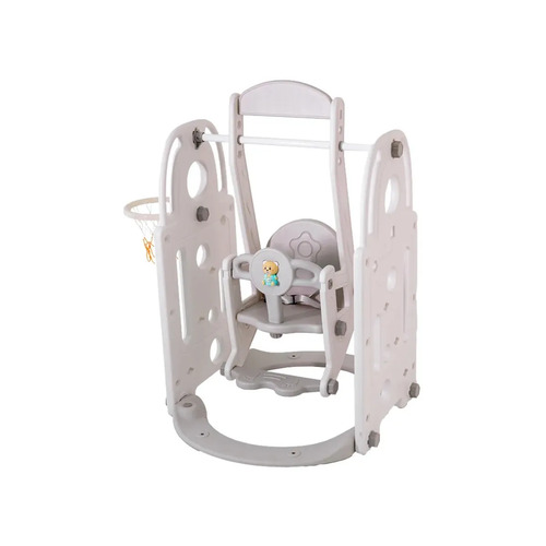 Playground infantil balanco e cesta de basquete urso 6 em 1