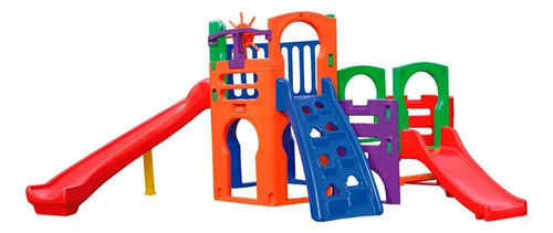 Playground infantil multiplay com escorregador freso colorid