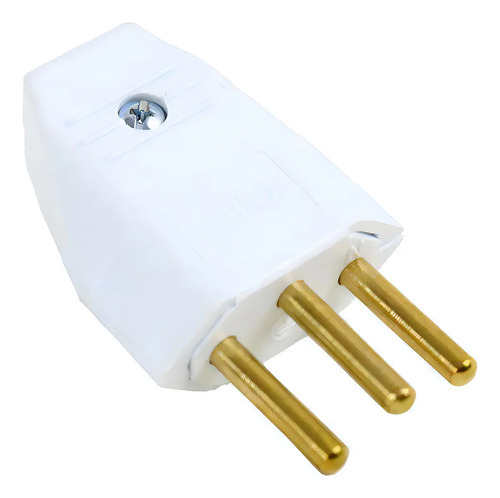 Plug macho 2pt 20a branco 1038 perlex