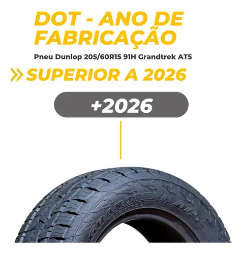 Pneu Dunlop Aro 15 205/60r15 Grandtrek At5 91h Garrudo At