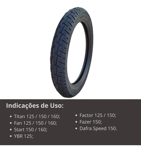 Pneu Traseiro 90x90x18 Cg 125 150 Titan Today 97 98 99