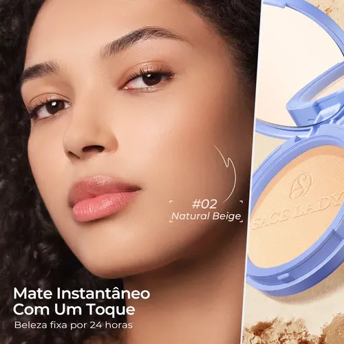Pó Compacto Sace Lady Controle De Oleosidade E Acabamento