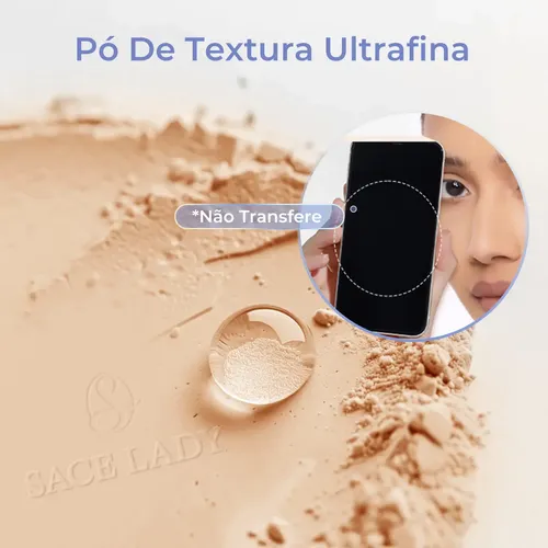Pó Compacto Sace Lady Controle De Oleosidade E Acabamento