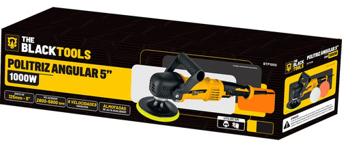Politriz Angular Automotiva 5 Polegadas 1000w 2800-5800 Rpm Btp1000 The Black Tools