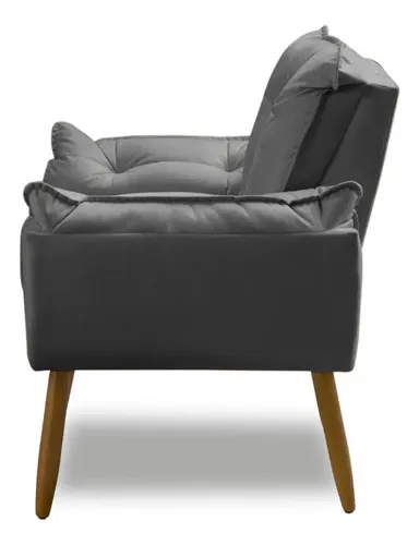 Poltrona Decorativa Opala Suede Para Sala Arapongas Luxo
