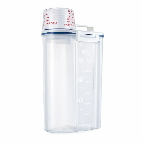 Porta Ração Pote Com Tampa Pet Gato Cachorro Dispenser Porta Racao Pote Container Porta Ração Dispenser Cor Transparente Capacidade 2,5 Litros Drop Shopy