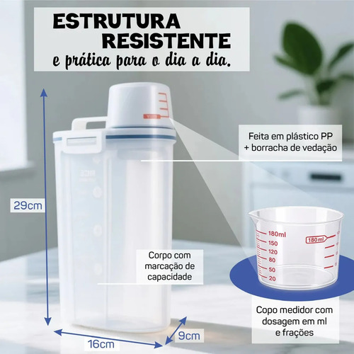 Porta Ração Pote Com Tampa Pet Gato Cachorro Dispenser Porta Racao Pote Container Porta Ração Dispenser Cor Transparente Capacidade 2,5 Litros Drop Shopy