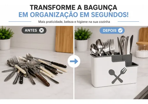 Porta Talheres Organizador De Pia Escorredor Cozinha Organiz