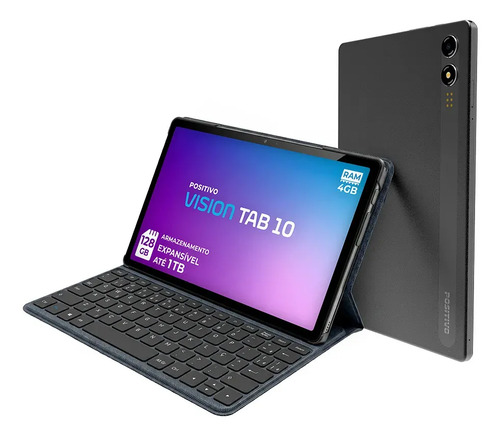 Positivo vision tab10 t3010 4gb ram 128gb ssd com capa tecla 1