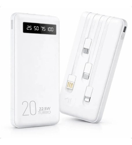 Power bank 20000mah carregador portatil turbo rapido 225w di 1