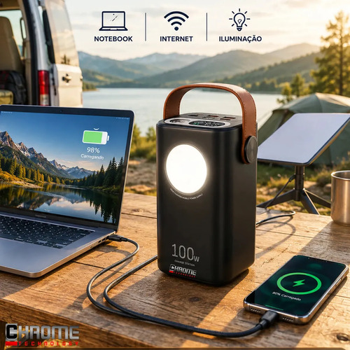 Power bank 60000mah 100w starlink mini ultra rapido carreg