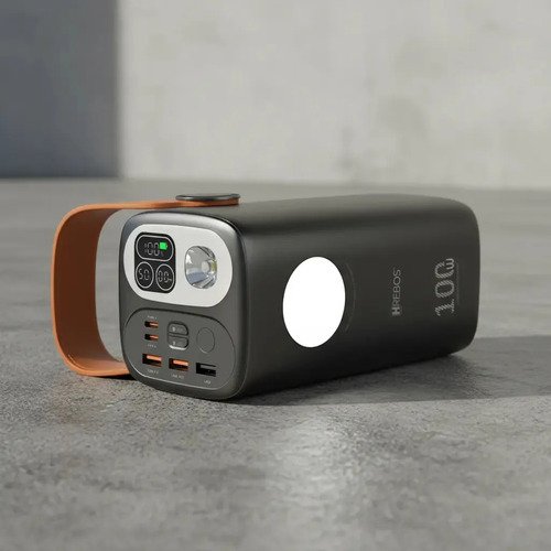 Power Bank Hrebos 60.000mah 100w Pb-997 Para - Starlink Mini Preto
