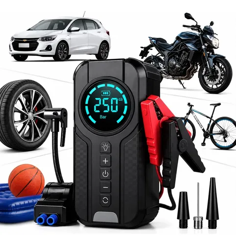 Powerbank carregador veicular auxiliar de partida calibrador