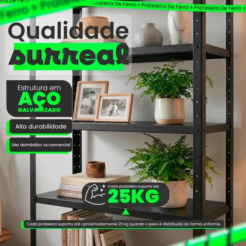 Prateleira 6 Andares De Ferro Estante Para Escritório Aço