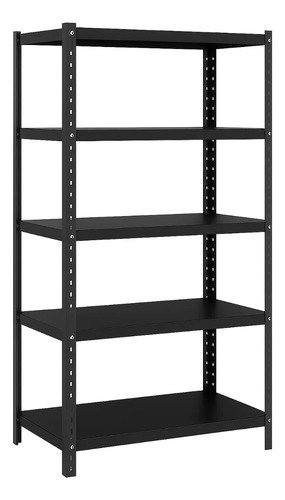 Prateleira De Aço 5 Bandejas 40x92cm Preta Coluna Triparti