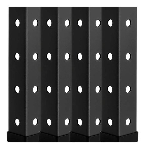 Prateleira De Aço 5 Bandejas 40x92cm Preta Coluna Triparti