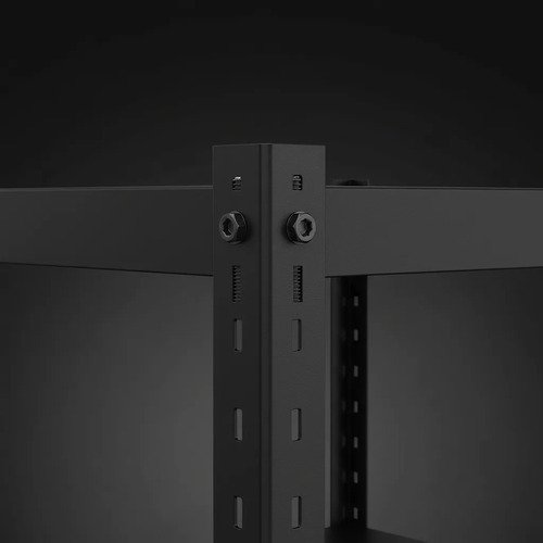 Prateleira De Aço 5 Bandejas 40x92cm Preta Coluna Triparti