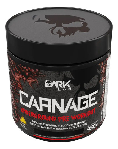 Pre Treino Carnage Pink Lemonade 450g com Creatina Dark Lab
