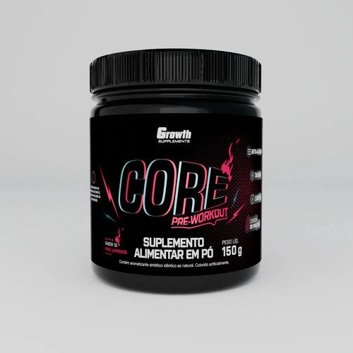 Pré Treino Core 150g Growth Supplements Pink Lemonade