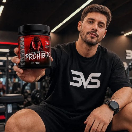 PRÉ TREINO PROHIBIDO 180g Sabor Citrus - Fórmula Avançada contendo Creatina, Beta Alanina, Taurina, L-tirosina, L-alanina, Cafeína, Arginina e Palatinose - Extra Forte