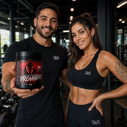 PRÉ TREINO PROHIBIDO 180g Sabor Citrus - Fórmula Avançada contendo Creatina, Beta Alanina, Taurina, L-tirosina, L-alanina, Cafeína, Arginina e Palatinose - Extra Forte