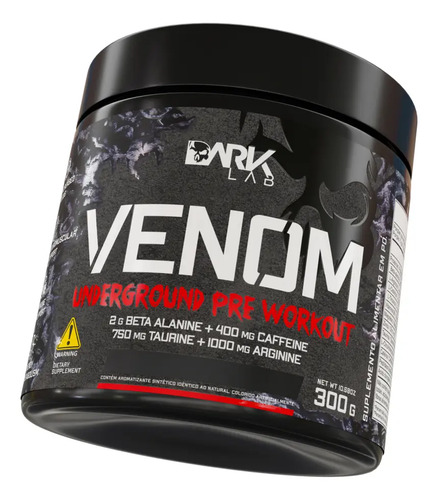Pre treino venom underground 300g mango loko dark lab