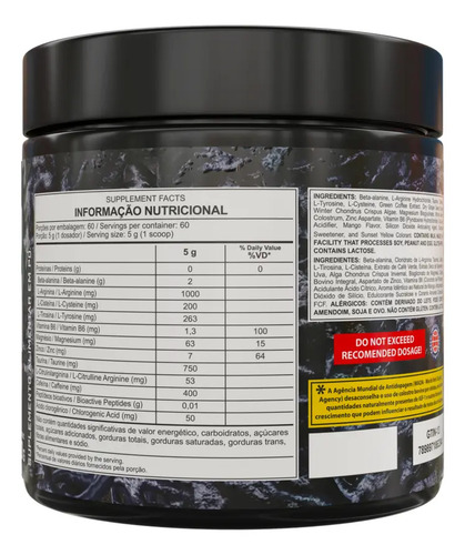Pre Treino Venom Underground 300g Mango Loko Dark Lab