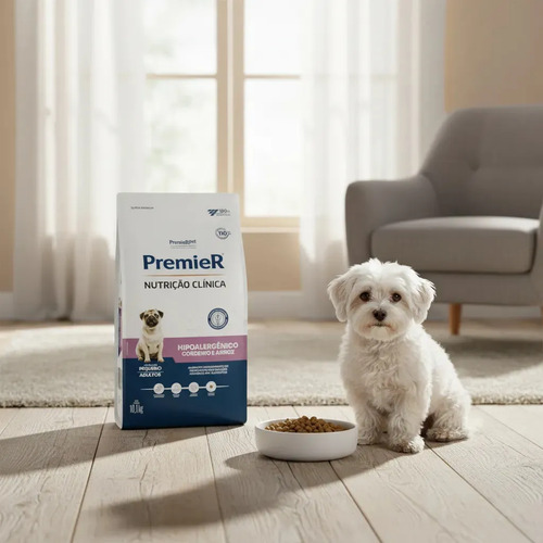 Premier Nutrição Clínica Hipoalergênico Para Cães Adultos Porte Pequeno Sabor Cordeiro e Arroz 10,1kg
