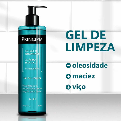 Principia Kit Gel de Limpeza GL-01 + Protetor Solar Facial PS-01 FPS 60