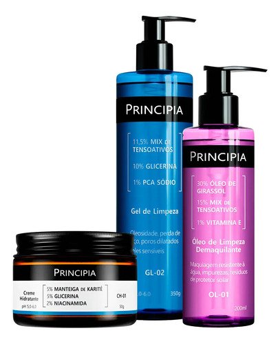 Principia kit limpeza e hidratacao ch 01 ol 01 gl 02 todo ti